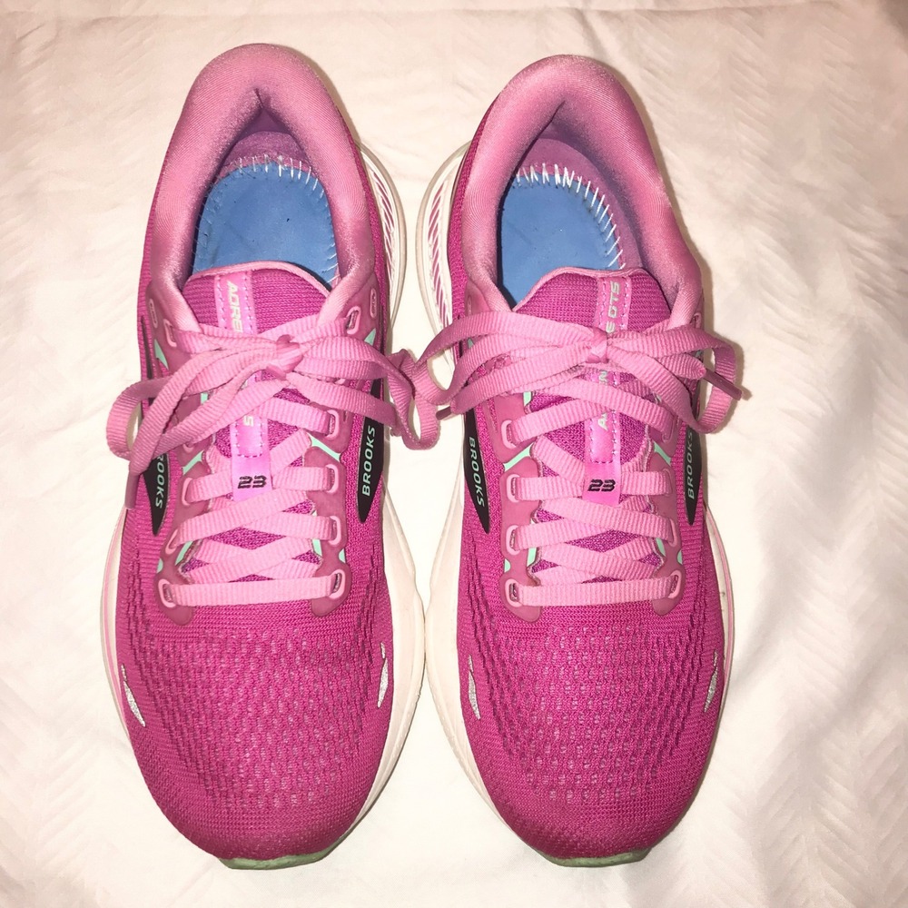 Brooks Adrenaline GTS 23 Pink Mint Green Running Shoes Womens 7.5 B  Walking - Picture 5 of 16